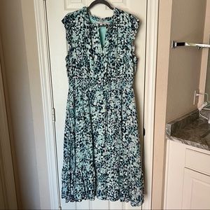 Loft Plus blue dress with sparkly thread detail